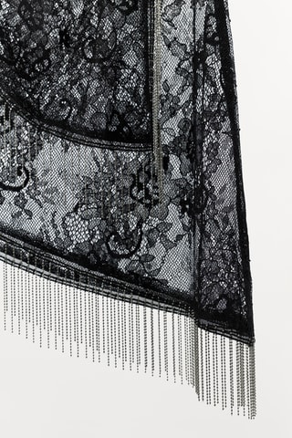 Top en dentelle - Noir