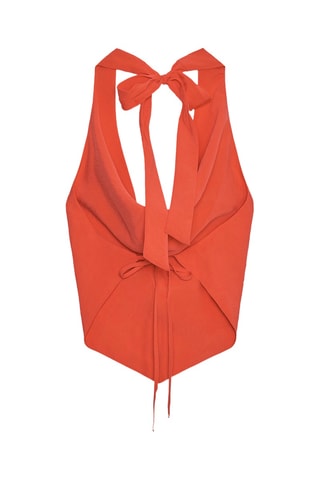 Top drapé - Orange