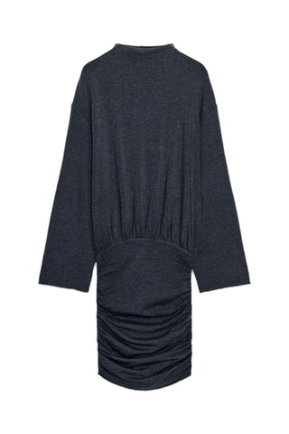 Robe drapée - Gris foncé
