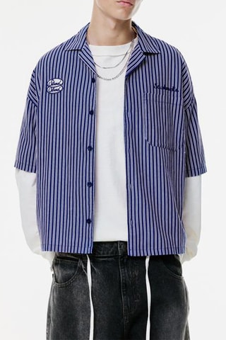 Camisa de lino - Azul marino