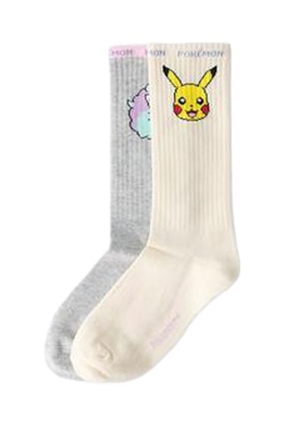 2 paires de chaussettes - Gris clair et écru