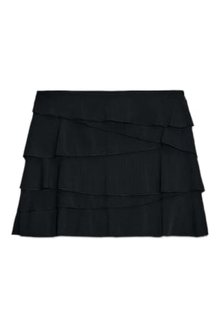 Jupe-short volantée - Noir