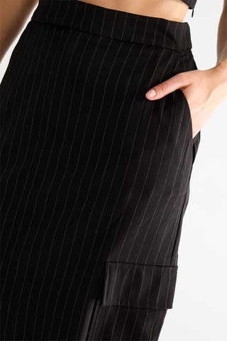 Jupe midi taille haute - Noir