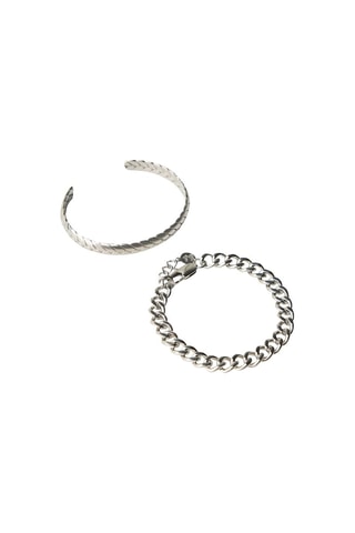 Bracciale e bracciale bangle - Argentato