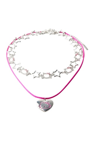 Collana Hello Kitty Sanrio - Rosa e argentato