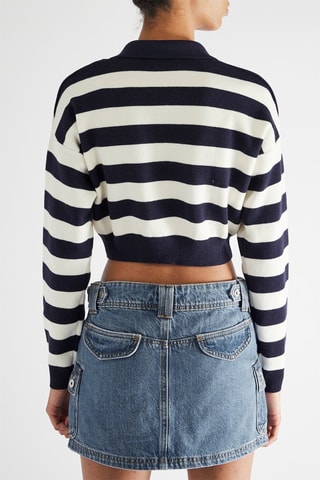 Pull court - Bleu marine et écru