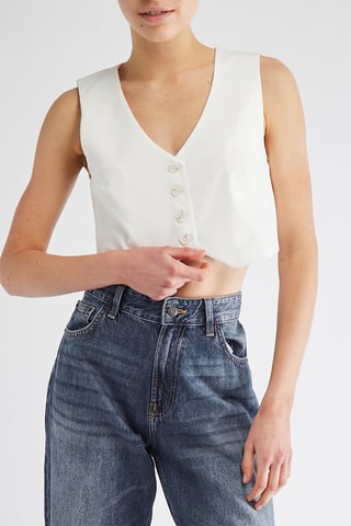 Gilet sans manches - Blanc