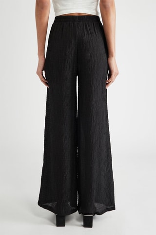 Pantalon wide legs taille haute - Noir