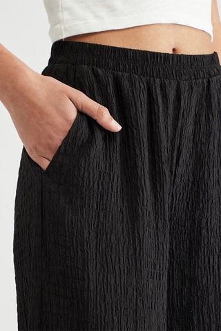 Pantalon wide legs taille haute - Noir