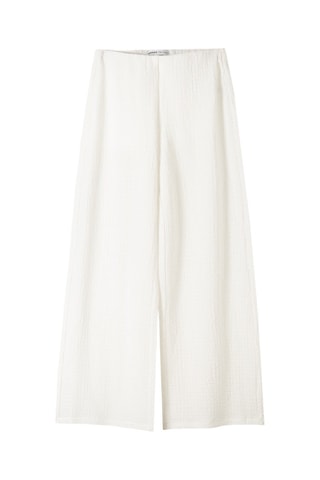 Pantalon wide legs - Blanc