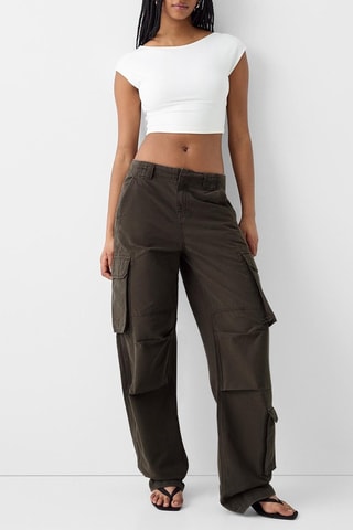Pantalon cargo - Kaki foncé