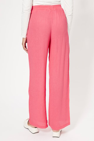Pantalon wide legs taille haute - Rose