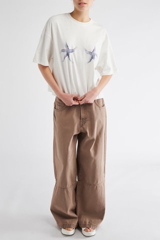 Pantalon wide legs - Marron