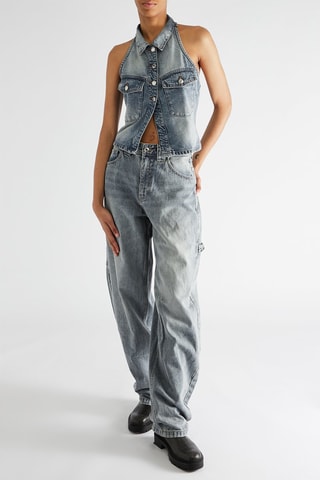 Gilet sans manches en jean - Bleu