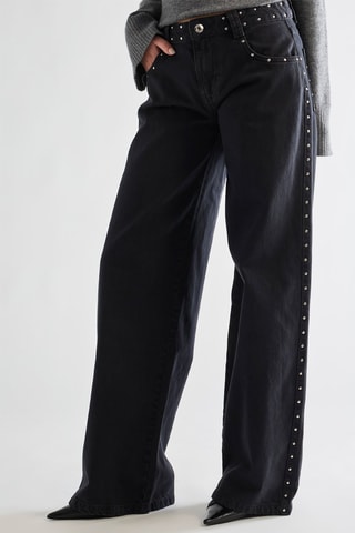Jean straight taille haute - Noir