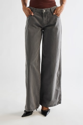 Jeans straight a vita alta - Nero