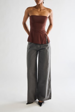 Jeans straight a vita alta - Nero