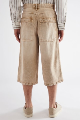 Bermuda oversize en jean - Beige