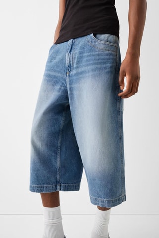 Bermuda oversize en jean - Bleu