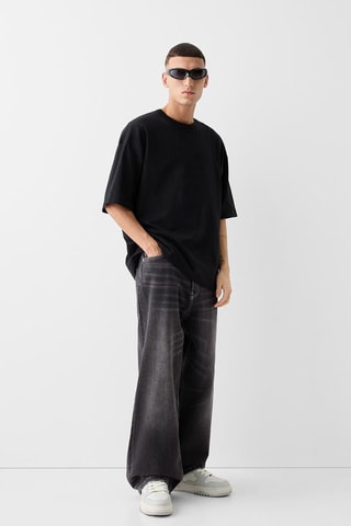 Pantalon wide legs - Gris