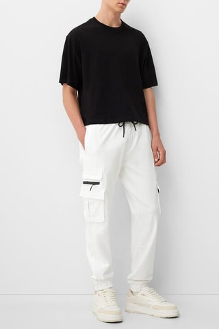 Pantalon jogger regular - Blanc