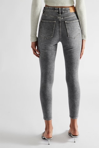 Jean 7/8 taille haute - Gris