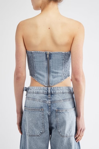 Bustier en jean - Bleu