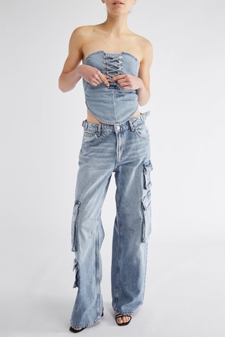 Bustier en jean - Bleu