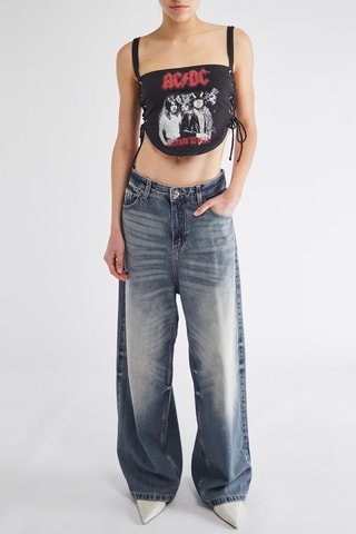 Crop top AC/DC Highway to hell - Noir