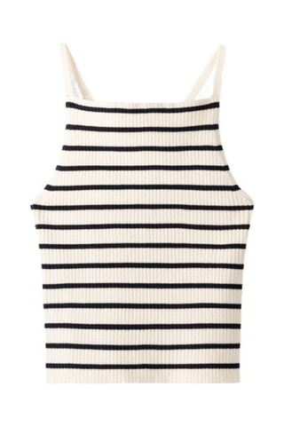 Top - Blanc et bleu marine