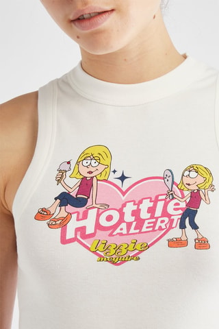 Crop topLizzie Mcguire Hottie Alert - Blanc