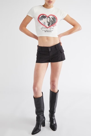 Crop top Gossip Girl Enemies with benefits - Blanc