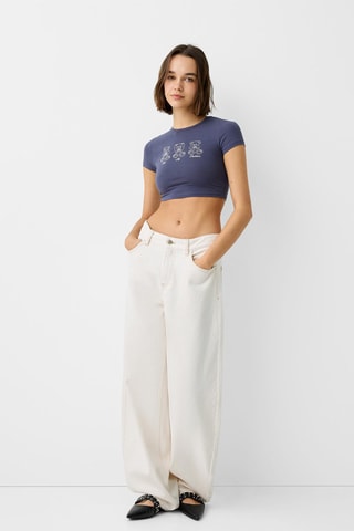 Crop top - Bleu