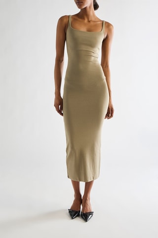 Robe fourreau - Kaki