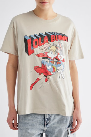 T-shirt Lola et Bugs Bunny Looney Tunes - Beige