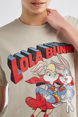 T-shirt Lola et Bugs Bunny Looney Tunes - Beige
