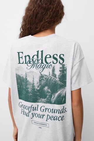 Camiseta - Gris claro jaspeado