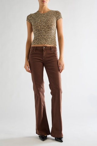 T-shirt cropped - Marron