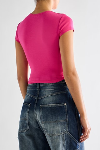 T-shirt cropped - Fuchsia