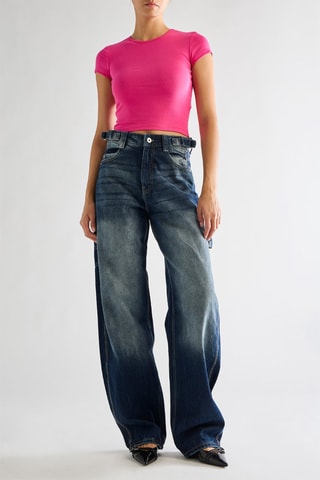 T-shirt cropped - Fuchsia
