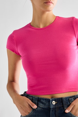 T-shirt cropped - Fuchsia
