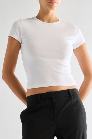 T-shirt cropped - Blanc