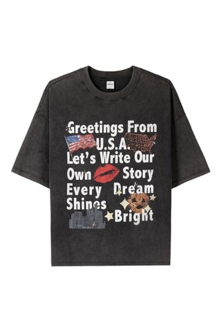T-shirt - Noir chiné