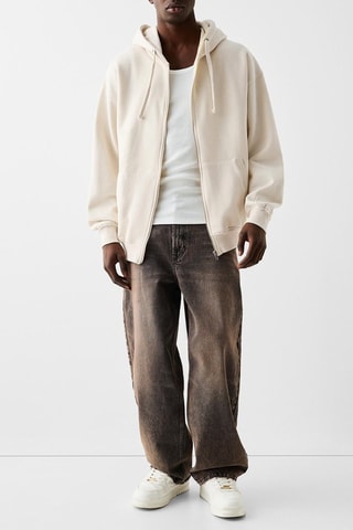 Sweat à capuche - Beige