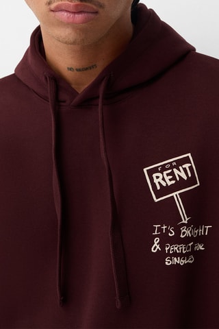 Sweat à capuche - Bordeaux