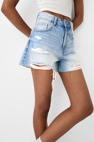 Short en jean - Bleu marine