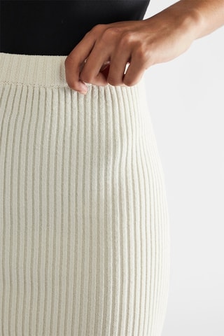 Jupe longue taille haute - Ecru