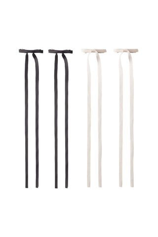 2 paires de pinces à cheveux - Noir et écru