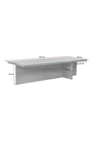 Table basse Harbor - 120 x 30 x 45 cm