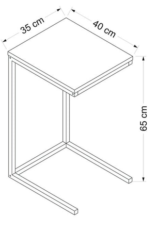 Table d'appoint Davin - 35 x 65 x 40 cm